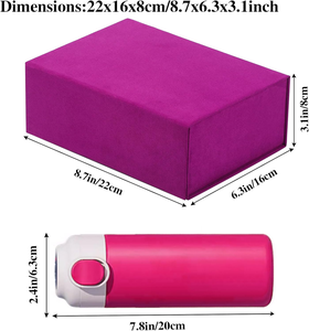 Boîte cadeau pliable en velours violet sur mesure avec fermeture magnétique, boîtes en <span class=keywords><strong>daim</strong></span> pour cadeaux, fêtes nuptiales, mariages, emballage de cadeaux - Product Image 5