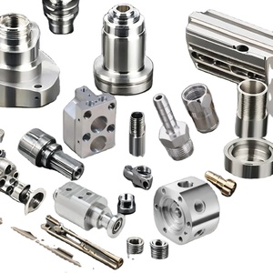Componentes de torneado personalizados de acero inoxidable y aluminio mecanizados por CNC - Eje de brida tipo torno para fresado y mecanizado - Product Image 1