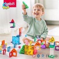 Juguete Magnético de Estilo Vitral para Niños, Pistas Magnéticas con Bolas Rodantes, Bloques de Construcción Educativos de 0 a 3 Meses