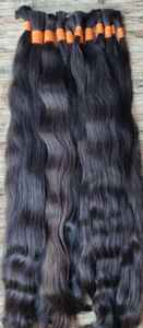 Extensión de cabello humano Remy de templo indio crudo de alta calidad Paquete de 1kg sin procesar en estilo ondulado - Product Image 3