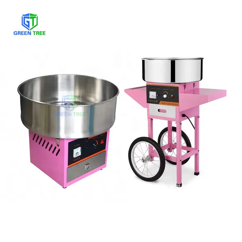 Commercial sweet cotton candy maker electric candy floss machine for wholesale 110V 220V Making With Cart floss