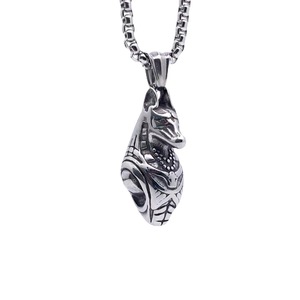 Collar de Acero de Titanio con Colgante del Dios Perro Anubis Egipcio para Hombre, Uso Diario 216080 - Product Image 1
