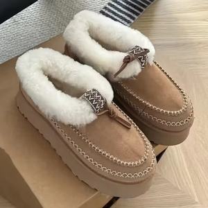 Chaussures de luxe de haute qualité, bottes d'hiver en peau de mouton UGG, bottes de neige thermiques légères, authentiques, épaisses, confortables, unisexes - Product Image 1