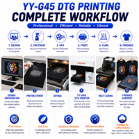 Impresora Industrial DTG YY-G45, Máquina Textil Inteligente para Impresión Directa en Prendas, 2400DPI, Alta Resolución, Equipo para Camisetas Personalizadas, Nuevo Modelo Brother