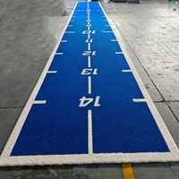 Tapis de sol en gazon artificiel noir sur mesure pour piste de sprint et fitness, durable, 25 mm, tapis de gym, logo personnalisé, Sled Turf