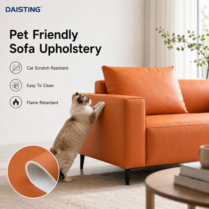 Rouleau <span class=keywords><strong>de</strong></span> tissu synthétique pour ameublement <span class=keywords><strong>de</strong></span> canapé, résistant aux griffures des chats, en PVC, simili cuir, imperméable, ignifuge, adapté aux animaux domestiques - Product Image 2