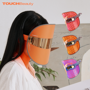 TOUCHBeauty masque facial Photon professionnel 3 couleurs sans fil Rechargeable rajeunissement de la peau <span class=keywords><strong>thérapie</strong></span> par la lumière rouge masque facial LED - Product Image 1