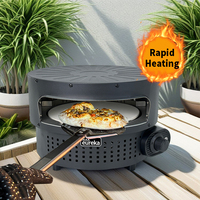 Four à pizza professionnel au gaz GPL en acier inoxydable rotatif de 12 pouces pour l'extérieur et la maison