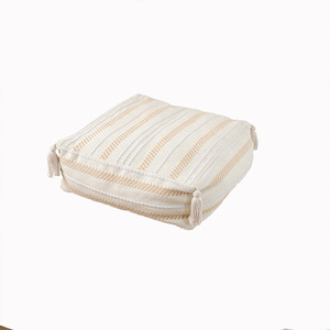 <span class=keywords><strong>Coussin</strong></span> de sol <span class=keywords><strong>rond</strong></span> en tissu à rayures marocaines, style bohème, décoratif, <span class=keywords><strong>coussin</strong></span> de siège <span class=keywords><strong>mandala</strong></span> pour la décoration de la maison avec des glands, 18 x 18 x 16 pouces - Product Image 4
