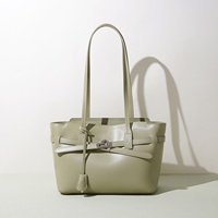 Nouveau sac fourre-tout en cuir véritable imperméable de couleur unie pour femmes - Sac à bandoulière décontracté polyvalent haut de gamme avec fermeture éclair de marque de luxe
