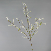 Branche de cerisier rose artificielle réaliste à longue tige, fleur artificielle respectueuse de l'environnement pour la maison, Thanksgiving, Noël