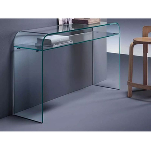Mesa de Centro Moderna de Vidrio Curvo de Color - Mesa Decorativa de Vidrio Templado Curvo para Sala de Estar - Product Image 3