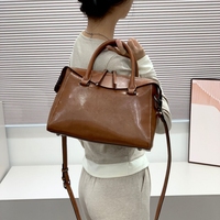 Sac fourre-tout de bureau rétro marron à poignée supérieure, sac à main en cuir végétalien avec bandoulière, style vintage, sacs à main de luxe pour femmes avec fermeture à glissière