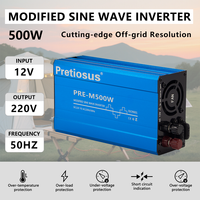 Onduleur Pretiosus 500 Watt 500 W onduleur hors réseau onduleur à onde sinusoïdale modifiée DC à AC pour convertisseur de puissance de maison et de voiture