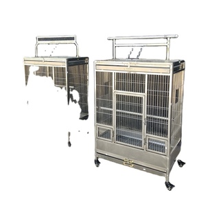 <span class=keywords><strong>Jaula</strong></span> de Acero Inoxidable para Perros Grandes y Medianos, <span class=keywords><strong>Jaula</strong></span> Removible para Mascotas y <span class=keywords><strong>Loros</strong></span> - Product Image 4