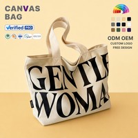 Sac fourre-tout en toile personnalisé avec impression de lettres en serif, écologique, réutilisable, en coton, pour femmes, style mode quotidien