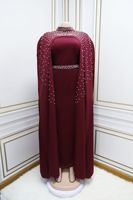 Robe Dubai Appliquée Grande Taille Sirène Bodycon Robe Longue Soirée Mariage Africain Abaya Dubai 2025 Paillettes Abaya