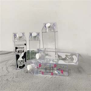 Gobelet à thé au lait transparent écologique en PS de 500 ml avec couvercle à visser pour un usage domestique, en camping, distributeur de boissons portable - Product Image 1