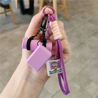 Porte-clés créatif en silicone pour femme, avec mini-corde de yoga et tapis de yoga & Pilates, idéal pour sac de sport et sac à main