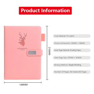Özel Logo Baskılı Lüks Günlük Defteri Sınıf Arkadaşı Sert Kapaklı Özel Kağıt A5 Şirin PU Deri Defter Toptan Satış İçin - Product Image 6