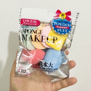 Lot de 6 éponges à maquillage multicolores, applicateurs de poudre humide et sèche, doux, pour le visage, avec pochette cadeau - Product Image 5