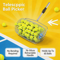 Ramasseur de balles de tennis professionnel pour enfants, certifié USAPA, portable, télescopique, en acier inoxydable, durable, 35/45/65, tous modèles