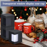 Boîte cadeau en carton pour tasses à café, emballage transparent pour verres à vin, pour sublimation, pour articles vierges 11oz 12oz 15oz, pour l'expédition et l'emballage