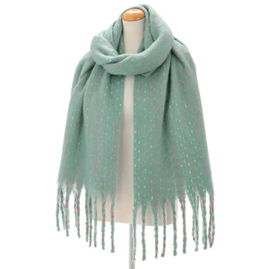 Bufanda de Moda Multicolor para Mujer, Otoño e Invierno, Venta al por Mayor, Logotipo Personalizado, Bufanda Gruesa de Diseñador - Product Image 5