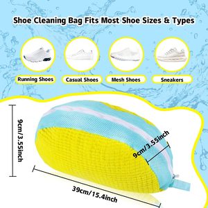Bolsas para zapatos de lavandería de poliéster ligeras de fácil limpieza reutilizables para lavadora secadora con 5 cremalleras de repuesto para reducción de ruido - Product Image 6
