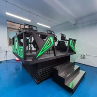 Simulateur de montagnes russes 9 joueurs équipement éducatif intérieur de réalité virtuelle en métal et en plastique