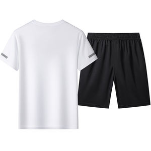 T-shirt d'été en soie glacée homme papa manches courtes combinaison de course d'âge moyen séchage rapide loisirs logo personnalisé respirant populaire - Product Image 5