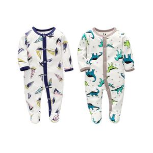 Pyjama bébé en coton 100% au design élégant, barboteuse respirante sans pieds pour nouveau-né, vêtements d'hiver confortables pour bébé - Product Image 6