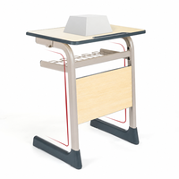 Ensemble table et chaise pour étudiants du primaire et du secondaire, idéal pour les écoles, les cours de soutien scolaire, les repas, le bureau à domicile - Matériel métallique durable