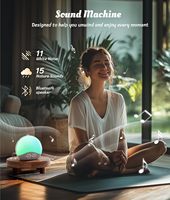 Réveil Ecozy avec Sons Apaisants et Lumières Nocturnes – 26 Sons Relaxants, 17 Lumières de Nuit, Réveil par Lumière du Soleil et Haut-parleur