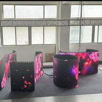 Écran LED d'affichage vidéo mural couleur pleine gamme pour intérieur, module unique, avec prise en charge de l'animation, pliable et enroulable