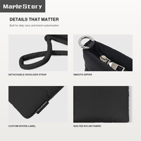 Ensemble de 2 housses matelassées pour ordinateur portable avec logo personnalisé pour femmes, 13, 14, 15,6, 16 pouces, sac à bandoulière rembourré pour ordinateur avec pochette OEM