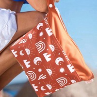 Trousse de toilette imperméable à imprimé bohème - Organisateur de voyage à double fermeture éclair avec compartiment sec/humide