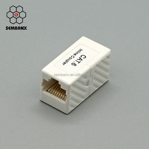 Acoplador en línea Cat6 RJ45 8p8c acoplador directo cat6a CAT5e Cat6 Keystone - Product Image 2