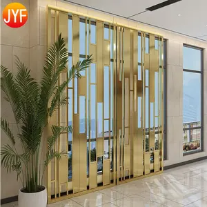 Divisore di stanza dell'oro dell'acciaio inossidabile dello specchio eccellente su misura prezzo di fabbrica H631 per l'ufficio