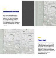 Brique en verre artistique à motif de gouttelettes de pluie pour salle de bain, blocs de verre creux, briques de verre pour fenêtre, blocs de verre pour architecture murale
