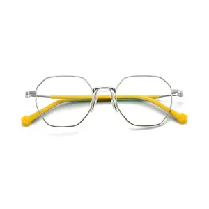 ZOWINモデル22001F子供用メガネ金属フレーム眼鏡フレーム高品質ヴィンテージレトロメガネカスタマイズロゴキッズアイウェア