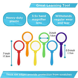 대형 다채로운 플라스틱 어린이 장난감 76mm 렌즈 3.5X 돋보기 - Product Image 4
