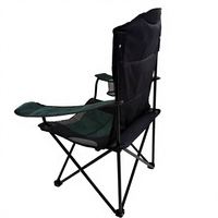 Chaise de camping pliable légère de haute qualité avec dossier haut en maille respirante, portable pour la pêche en extérieur