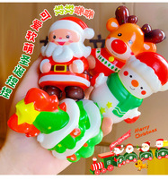 Jouets Squishy à Remontée Lente Thème Noël, Balle Anti-Stress en Mousse PU Souple, Jouet à Presser pour Soulager l'Anxiété, l'Hyperactivité, l'Autisme et la Stimulation Sensorielle