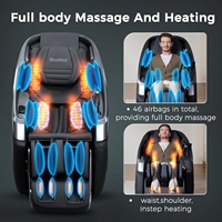 Fauteuil de massage électrique intelligent pour le corps entier - Fauteuil inclinable en cuir 4D à gravité zéro avec massage du cou et des pieds, fonction musicale