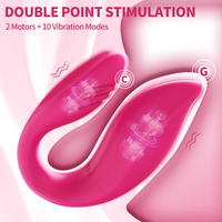 Vente flash - Vibromasseur anal sans fil en forme de U pour couples, avec télécommande, à porter dans les culottes, vibromasseur G-spot, jouet sexuel pour femmes