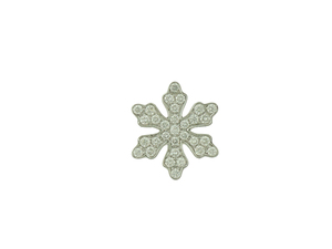 Pendentif délicat en cristal flocon de neige, plaqué or et argent bicolore, bijou léger et tendance pour femme - Product Image 1