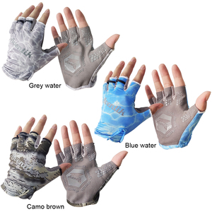 UPF50 + Guantes <span class=keywords><strong>de</strong></span> pesca Hombres Mujeres Protección solar Guantes sin dedos para pesca, kayak, senderismo, ciclismo 11B-2168 (B07) - Product Image 2