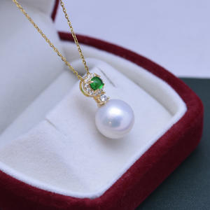 Collar de Perlas de Agua Dulce de 11-12 mm, Grandes, Blancas y Púrpuras, con Luz Intensa, Ligeras Imperfecciones, Colgante de Plata S925, Forma de O, Joyería para Mujer - Product Image 2