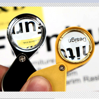 10 loupes de poche en métal et argent pour bijoutier